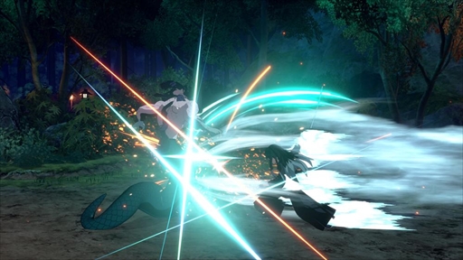 画像ギャラリー No.014のサムネイル画像 / 「鬼滅の刃 ヒノカミ血風譚2」試遊レポート。前作で培ったシリーズ独自の攻防はそのままに,キャラクターや技の増加でゴージャスな作りに