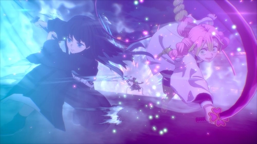 画像ギャラリー No.016のサムネイル画像 / 「鬼滅の刃 ヒノカミ血風譚2」試遊レポート。前作で培ったシリーズ独自の攻防はそのままに,キャラクターや技の増加でゴージャスな作りに