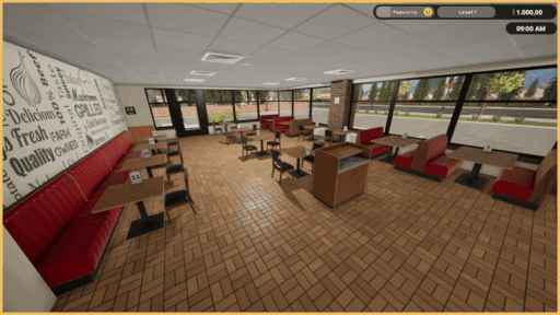 画像ギャラリー No.004のサムネイル画像 / バーガー屋経営協力ゲーム「Fast Food Simulator」,アップデートv0.4.0を配信。AIレジ係や店内をカスタマイズできるリノベーション機能が登場