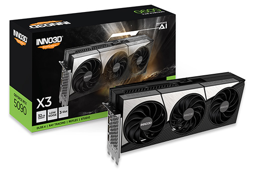 ���������꡼ No.002�Υ���ͥ������ / ����­��äˤĤʤ��뤫�� INNO3D��GeForce RTX 5090��ܥ����ɤ�����ȯ�䡣�򤤥��顼��RTX 5080��ܥ����ɤ��о�