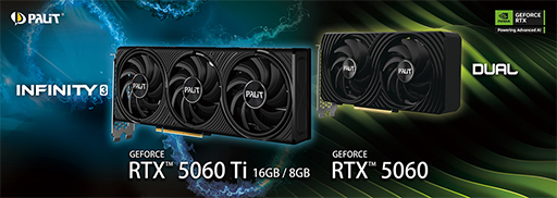 ���������꡼ No.001�Υ���ͥ������ / GeForce RTX 5060 Ti/5060��ܥ���ե��å��������ɷ�10���ʤ�Palit��ȯɽ