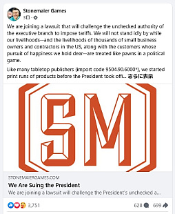 画像ギャラリー No.004のサムネイル画像 / 関税に追い詰められたボードゲームメーカーが,トランプ氏を提訴する