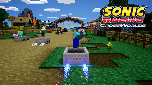 画像ギャラリー No.002のサムネイル画像 / 「ソニックレーシング クロスワールド」,有料DLC第1弾「マインクラフト」を本日リリース