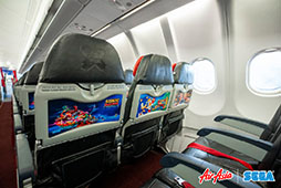 画像ギャラリー No.004のサムネイル画像 / エアアジア特別塗装機「ソニック・ザ・ヘッジホッグ」号,機内デザインをリニューアルし運航を開始