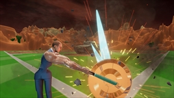 腕を振る、球を打つ