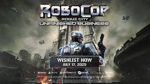 ���������꡼ No.007�Υ���ͥ������ / ��RoboCop: Rogue City - Unfinished Business�ס�7��18���˥�꡼��ͽ�ꡣ���ȡ��꡼�ȥ쥤�顼�������