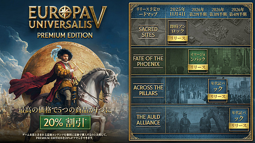 画像ギャラリー No.001のサムネイル画像 / 長大な歴史を描くストラテジー「Europa Universalis V」,2025年11月5日発売決定。予約受付もスタート