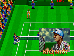 画像ギャラリー No.002のサムネイル画像 / 「アーケードアーカイブス スーパーワールドコート」,5月29日に配信。得意技の異なる個性豊かな選手を使ってテニスのトーナメントで優勝を目指す