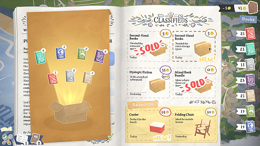 画像ギャラリー No.001のサムネイル画像 / 移動式書店が題材の癒し型経営シム「Tiny Bookshop」,8月8日にリリース。Steamでデモ版配信中