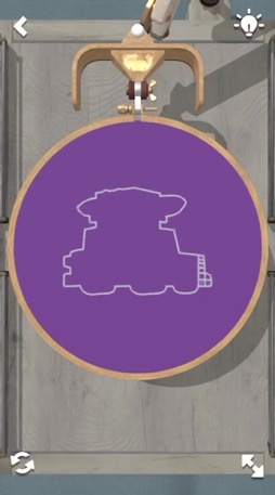 画像ギャラリー No.004のサムネイル画像 / 刺しゅうがテーマのパズルゲーム「stitch.」。簡単なようでけっこうムズい,500以上のフープにチャレンジ(今日から始めろApple Arcade #40)