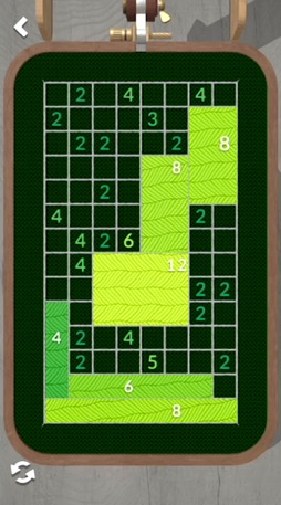 画像ギャラリー No.015のサムネイル画像 / 刺しゅうがテーマのパズルゲーム「stitch.」。簡単なようでけっこうムズい,500以上のフープにチャレンジ(今日から始めろApple Arcade #40)