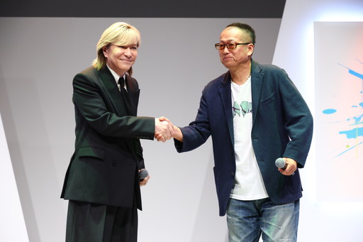 画像ギャラリー No.002のサムネイル画像 / 岡本吉起氏と小室哲哉氏のタッグが再びタイアップ曲に取り組む。3人×3チームによる奪い合いアクション「アウトランカーズ」完成披露会を開催