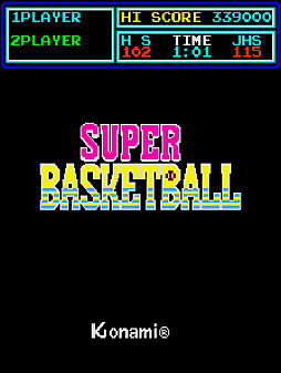 画像ギャラリー No.001のサムネイル画像 / バスケの試合で制限時間内に逆転勝利を目指せ。「スーパーバスケットボール」がアーケードアーカイブスで7月17日に配信決定