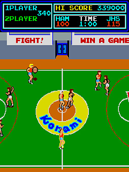 画像ギャラリー No.002のサムネイル画像 / バスケの試合で制限時間内に逆転勝利を目指せ。「スーパーバスケットボール」がアーケードアーカイブスで7月17日に配信決定