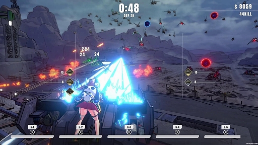 画像ギャラリー No.004のサムネイル画像 / 少女が乗るタレットを操作し,押し寄せる外来生物を残らず駆除せよ。「タレットと少女」,Steamで8月25日にリリース決定