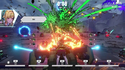 画像ギャラリー No.002のサムネイル画像 / 最新鋭のタレットに乗り込み,人類(と制服)を守り抜け! ローグライク防衛STG「タレットと少女」,Steamで配信開始