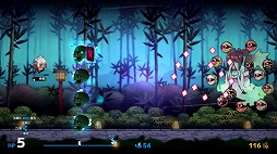 画像ギャラリー No.006のサムネイル画像 / 少女に変化した二振りの神通刀が悪鬼羅刹を切り伏せる。和風弾幕シューティング「百合太刀降魔伝」,Switch版を本日発売