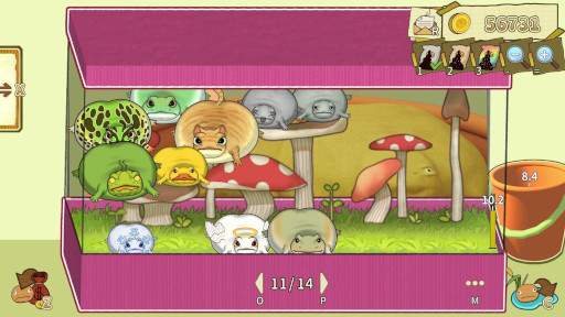 画像ギャラリー No.004のサムネイル画像 / 経営シム「まん丸!醜蛙池」,Steamでリリース。キモかわな見た目のカエル「ブルフロ」を捕獲・育成し,高値で販売しよう