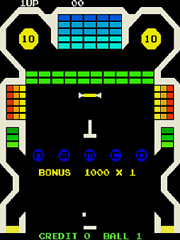 画像ギャラリー No.002のサムネイル画像 / 爆発で高得点を狙えるブロックくずしゲーム「ボムビー」,アケアカで11月20日に配信。1979年にナムコから発売されたタイトル