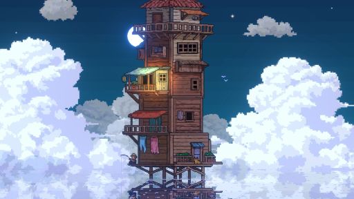 画像ギャラリー No.005のサムネイル画像 / 釣りで素材を集め,家を高くしていく静かな放置建築ゲーム「CELESTAY」,Steamストアページを公開。家が高くなれば,見える星座が増える