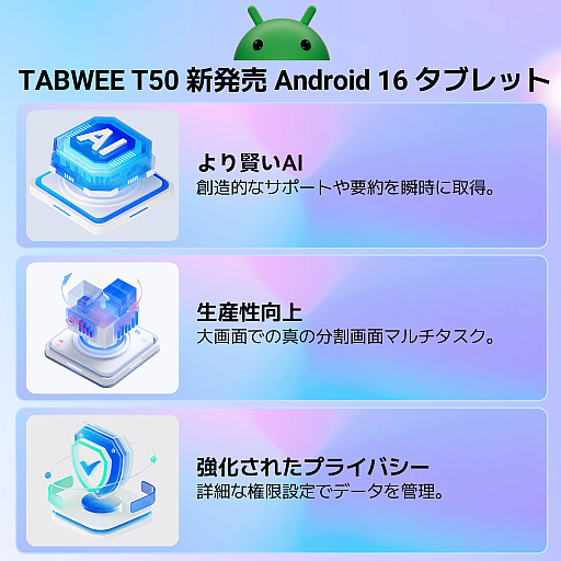 ���������꡼ No.007�Υ���ͥ������ / Android 16��Gemini AI��1��5999�ߤǡ�11��������֥�åȡ�TABWEE T50�פ����ָ���40�󥪥�