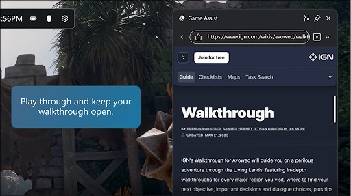 画像ギャラリー No.003のサムネイル画像 / ゲームをプレイしながら,シームレスにブラウザを利用できる。「Microsoft Edge Game Assist」,正式リリース