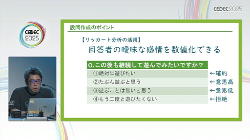 ���������꡼ No.024�Υ���ͥ������ / �桼������ӥ塼�򥲡����̥�Ϥ��ʼ�����ˤĤʤ��뤿��ˤϡ���ӥ塼�»ܤΥ����ߥ󥰤�ƥե��������Ȥ���������300��ʾ�μ��Ӥ��̤��Ʋ����CEDEC 2025��