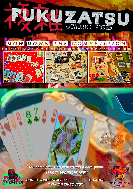 画像ギャラリー No.001のサムネイル画像 / 「Balatro」と「M:tG」にインスパイアされたポーカー「Fukuzatsu」登場。相手のカードを破ったり,2枚のカードをホチキスでつないだりと,あらゆるイカサマが許される